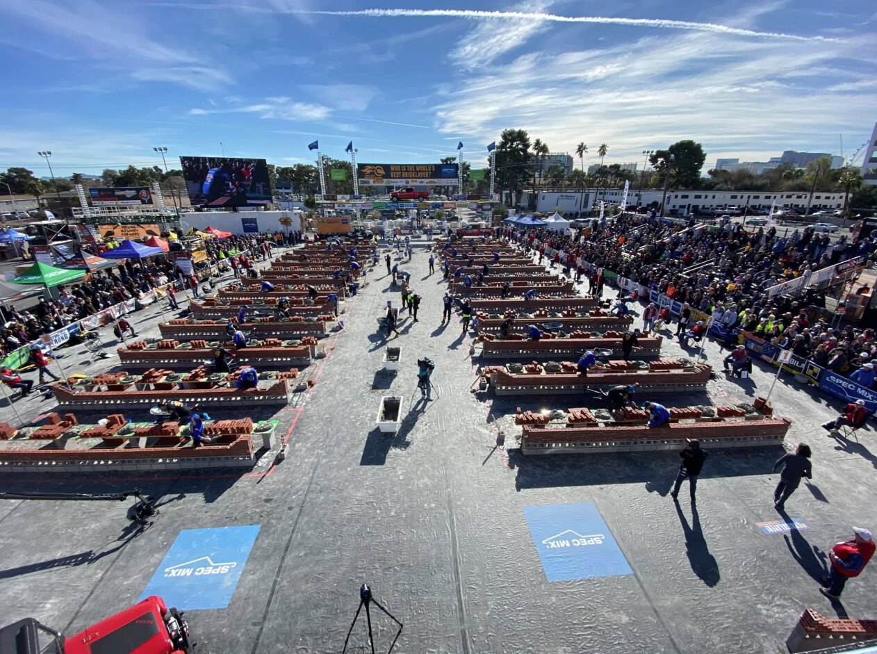SPEC MIX BRICKLAYER 500 World Championship competition arena in Las Vegas